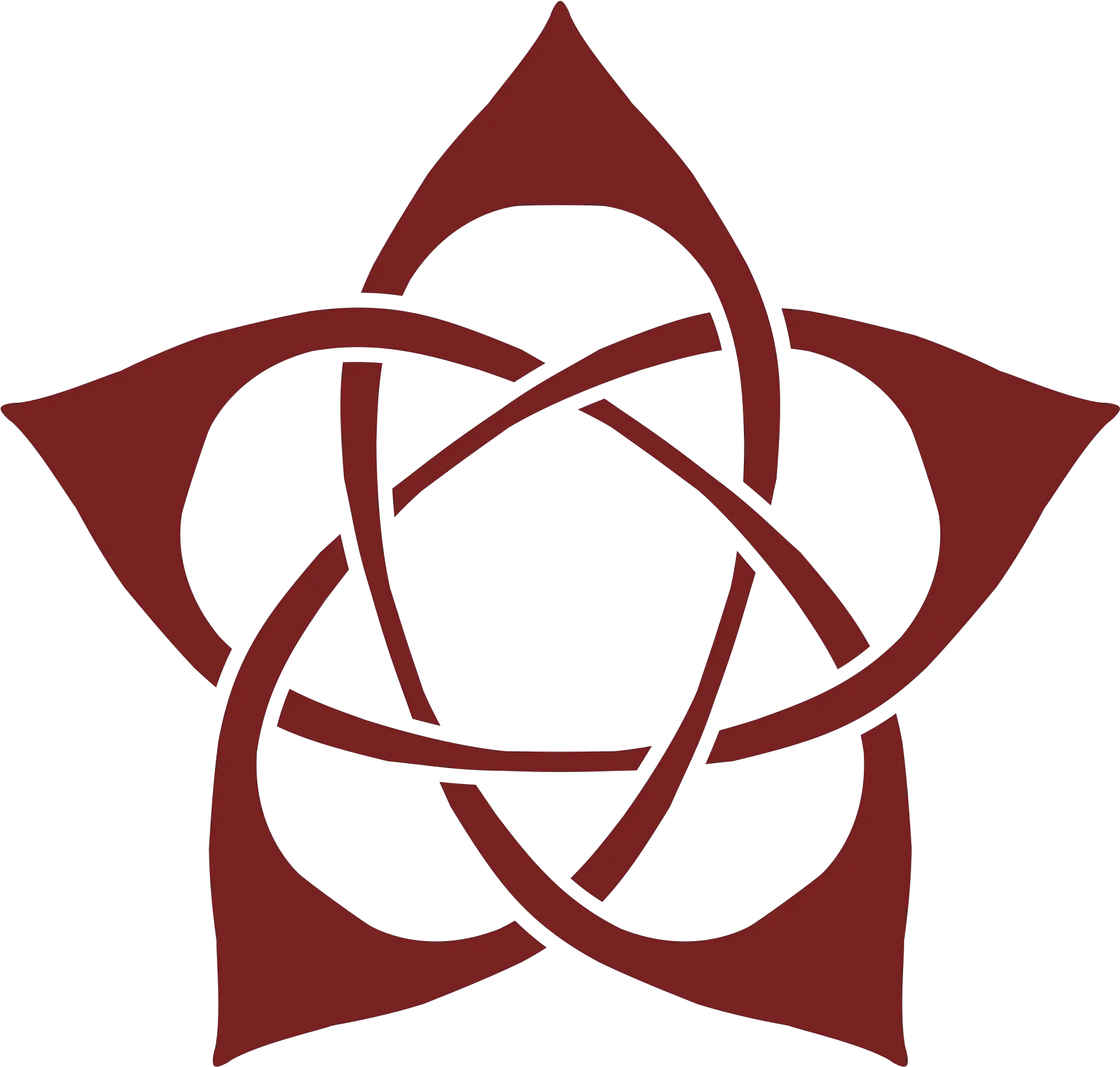 Red Pentagram Png Flower Pentacle Pentagram Transparent