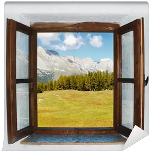 The Open Window Wall Mural Pixers Cuadro De Ventana Madera Abierta Png Open Window Png