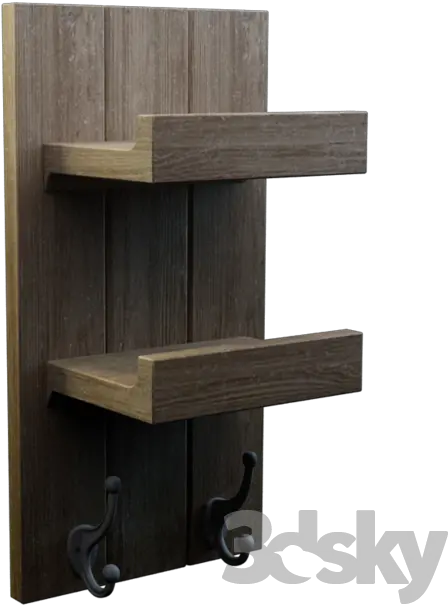 Wooden Shelf With Hooks Png U0026 Free Bookcase Shelf Png