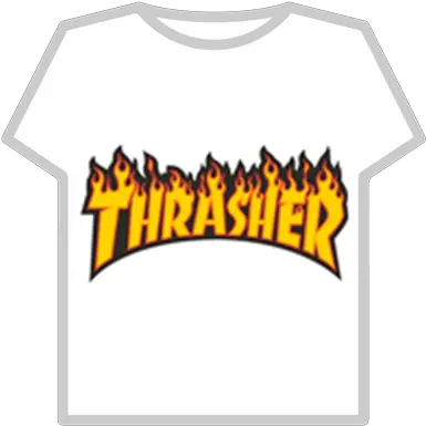 Thrasher Logo T Shirt Roblox Vip Shirt Png Thrasher Png