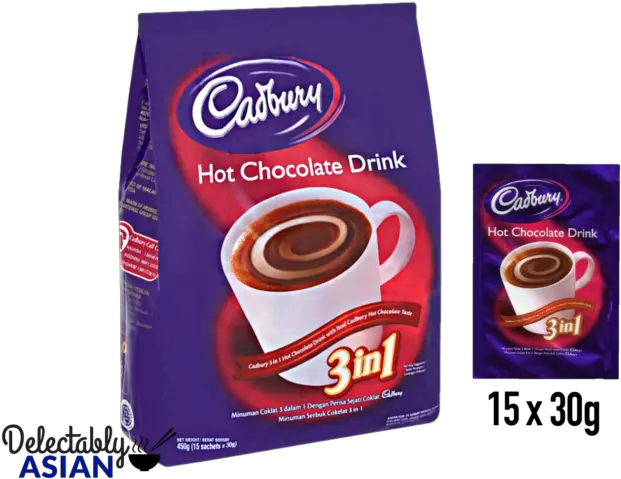 Cadbury Instant Hot Chocolate Mix With Real Dairy Milk 15 Sachets X 30g Dairy Milk Hot Chocolate Png Hot Cocoa Png