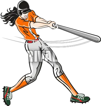 Photo Softball Png Softball Player Swinging Bat Softball Png