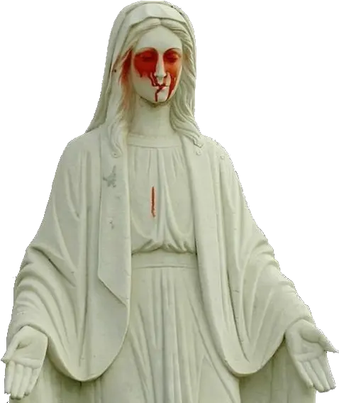 Virgin Mary Black Eye Transparent Png Statue Angel Devil Png Black Eye Png