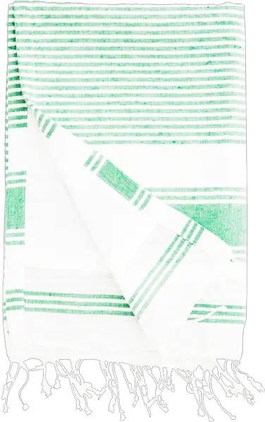 Download Green Towel With White Stripes Png