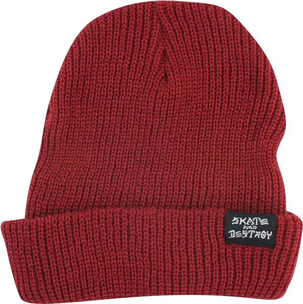 Download Hd Thrasher Skategoatskate U0026 Destroy Beanie Maroon Beanie Png Beanie Png