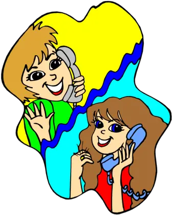 Png Friends Talking Clipart Talking With Friends On The Phone Friends Clipart Transparent