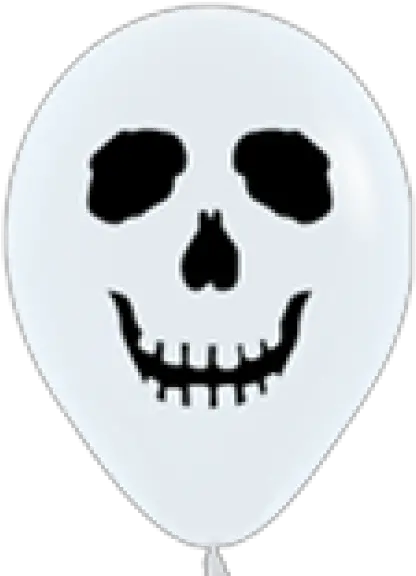 Download Sempertex 12 Skull Face White Black Balloon Halloween Decorations Png Skull Face Png