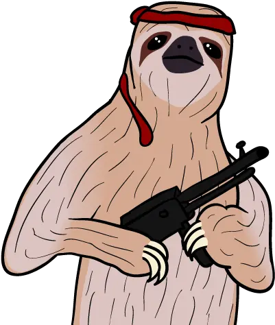 Download Hd Sloth Cartoon Png Cartoon Sloth On Transparent Cartoon Gun Png