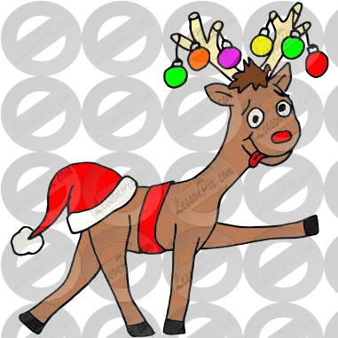 Silly Reindeer Picture For Classroom Therapy Use Great Cartoon Png Reindeer Clipart Png