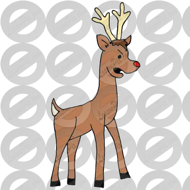 Grumpy Reindeer Picture For Classroom Therapy Use Great Cartoon Png Reindeer Clipart Png