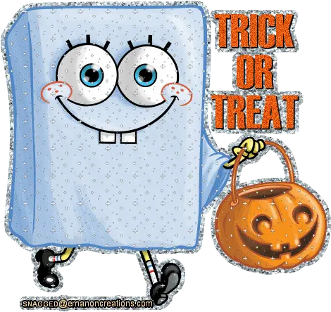 Spongebob Animated 01 Emanoncreations Animation Trick Halloween Spongebob Sticker Png Spongebob Transparent Gif