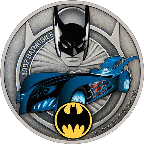 1997 Batmobile 1oz Silver Coin By New Zealand Mint Coin Niue 2021 Batmobile 1997 Png Animated Batman Icon