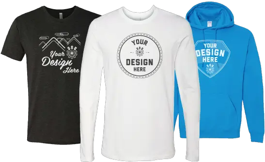 Custom T Shirt Printing With No Minimums From Ugp Long Sleeve Png T Shirt Design Png