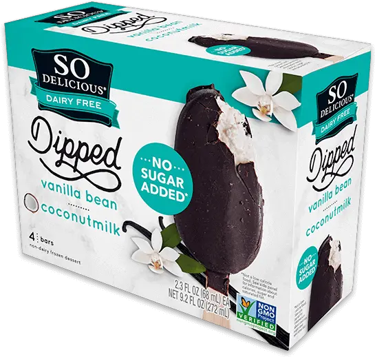 Vanilla Coconutmilk Frozen Dessert So Delicious Ice Cream No Sugar Added Png Vanilla Bean Png