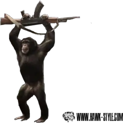 Free Ape With Ak47 Psd Vector Graphic Vectorhqcom Macaque Png Ak 47 Png