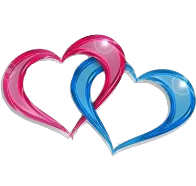 Two Hearts Transparent Png Corazones En Verde Y Rosa Entrelazados Para Fondo De Pantalla Two Hearts Png