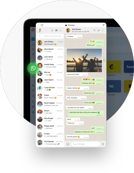 Whatsapp In Operas Desktop Browser Opera Whatsapp Png Logo Whatsapp