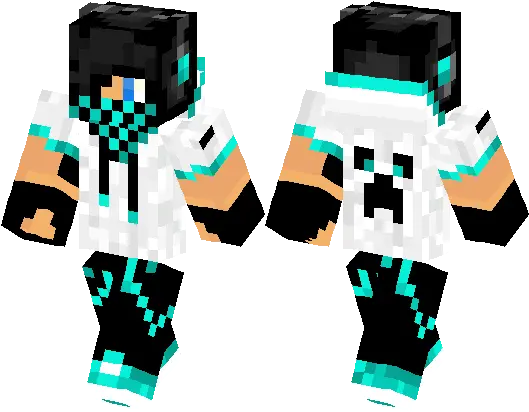 Blue Creeper Boy Minecraft Skin Hub Minecraft Skins Creeper Boy Png Minecraft Creeper Transparent