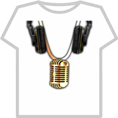 Golden Mic And Headphones Roblox Vertical Png Gold Microphone Png