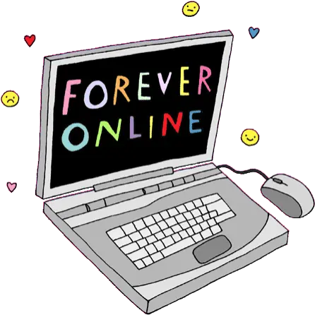 Transparent Computer Internet Sticker Forever Online Png Computer Transparent