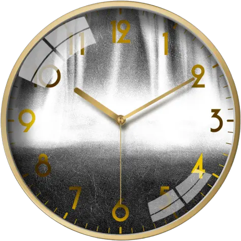 Large Modern Wall Clock Wall Clock Png Gold Clock Png