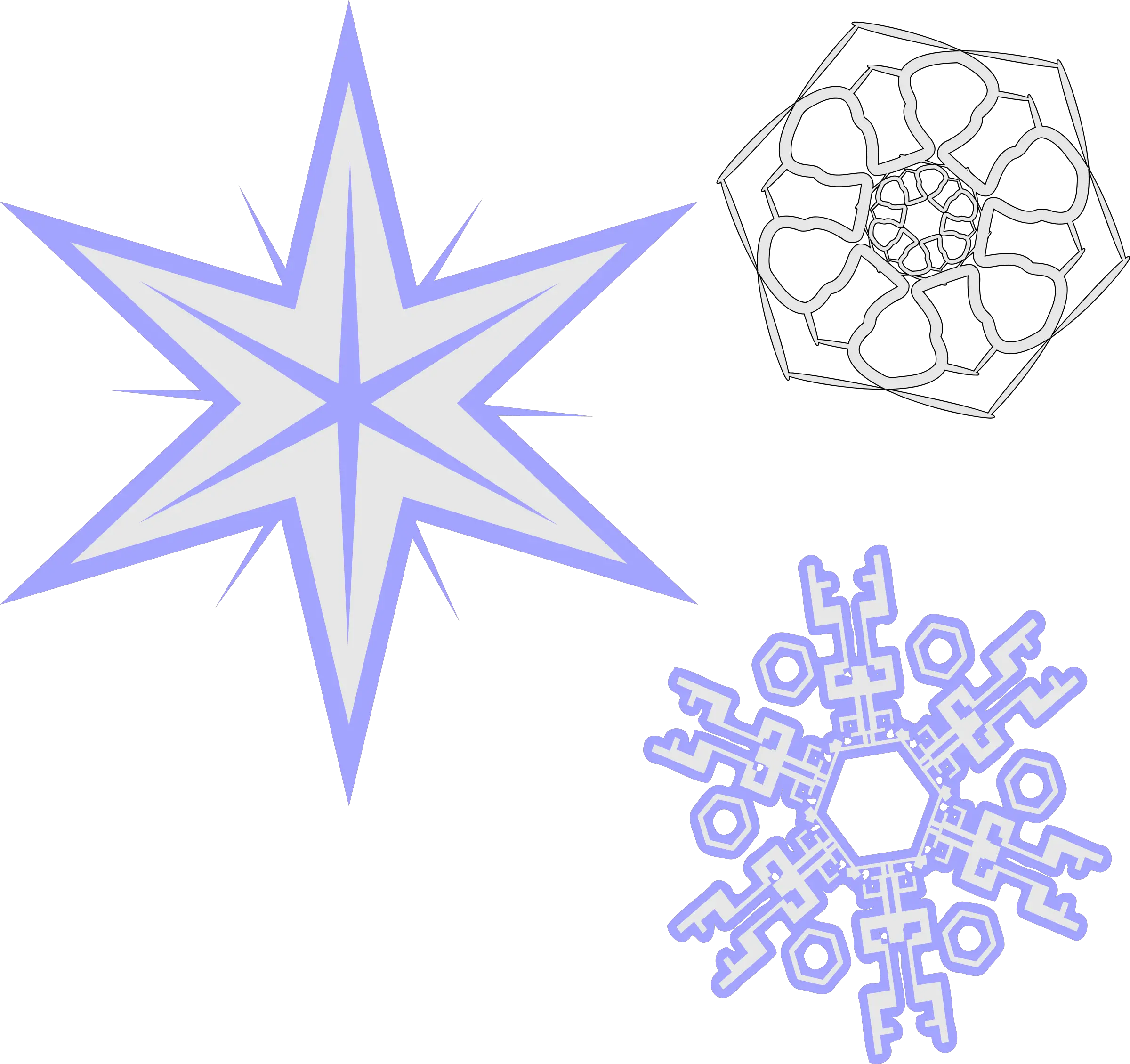 Blue Simple Snowflake Png