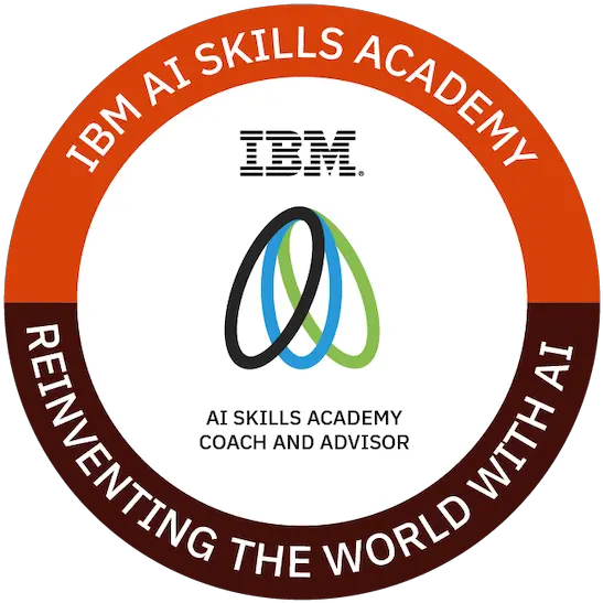 Ibm Ai Skills Academy Coach Acclaim Vertical Png Ibm Logo Transparent