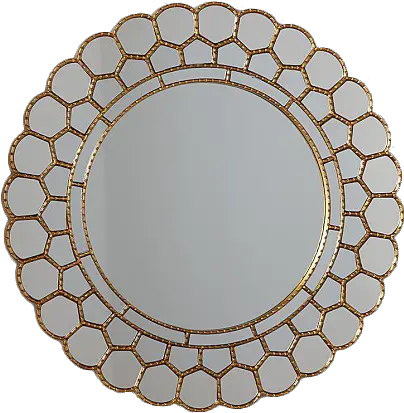 Gold Circle Blossom Mirror Mirror Png Gold Circle Png