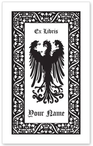 Displayed Falcon Bookplate Kit Automotive Decal Png Ornate Border Png