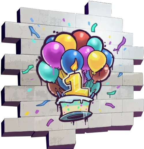 Happy Fortnite Spray Png First Birthday Png