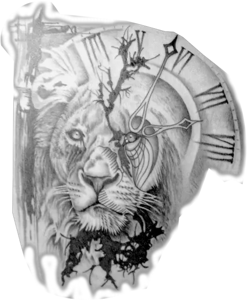 Tumblr Png Tattoos Lion And Clock Tattoo Tattoo Png Tumblr