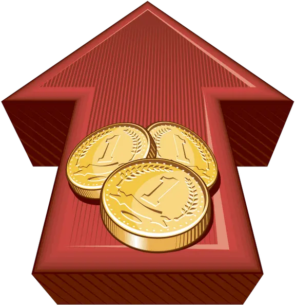 Money Gold Gold Png Flecha Roja Png