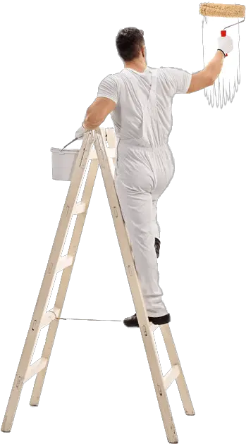 Professional Residential Painters In Ladder With Painter Png Painter Png