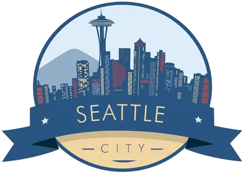 Seattle Skyline Badge New York Png Seattle Skyline Png