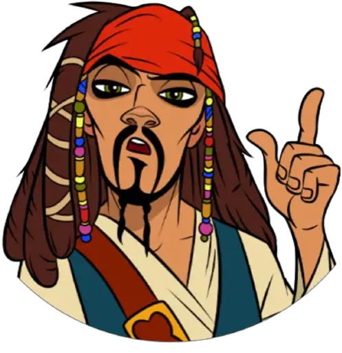 Jack Sparrow Stickers For Whatsapp Illustration Png Jack Sparrow Png