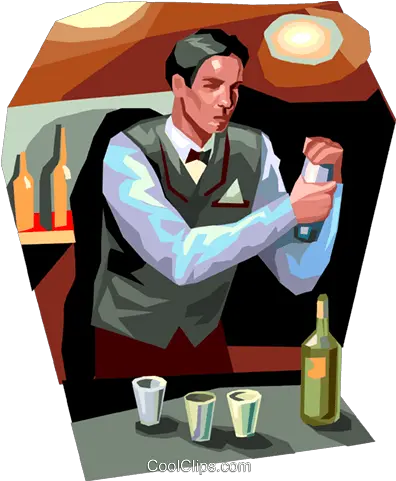 Bartenders Royalty Free Vector Clip Art Illustration Illustration Png Bartender Png