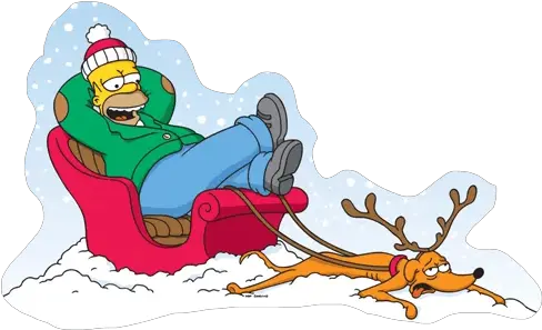 Homer Simpson Christmas Reindeer Ride Sticker Mania The Simpsons Png Homer Simpson Png