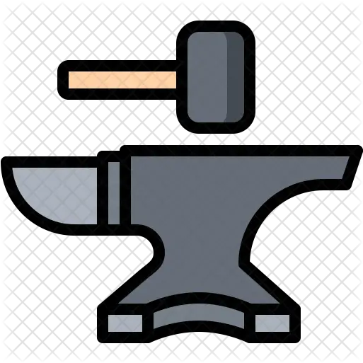 Anvil Icon Of Colored Outline Style Anvil Icon Png Anvil Png