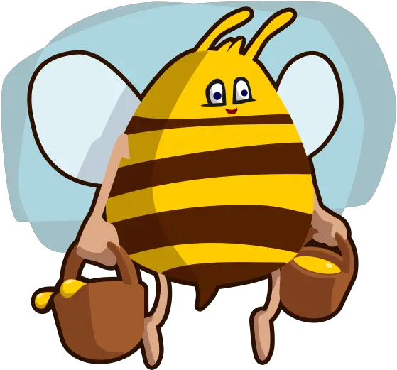 Cartoon Bee Carrying Honey Free Svg Kartun Lebah Png Cartoon Bee Png