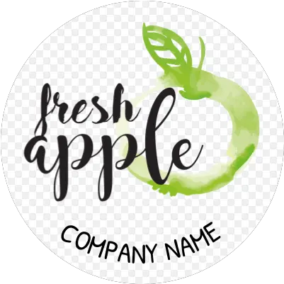 Clear Sticker Fresh Apple Circle Png Apple Logo Sticker