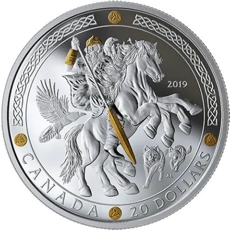 2019 1 Oz Canada Norse Gods Norse Gods Coin Frigg Png Odin Png