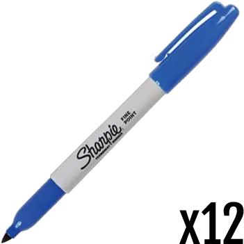 Sharpie Fine Permanent Marker Pen Blue Transparent Red Sharpie Png Sharpie Png
