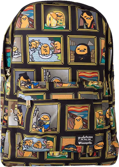 Sanrio Gudetama Museum Loungefly Backpack Kids Gudetama Backpacks Png Gudetama Png