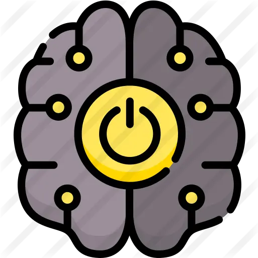 Robotic Brain Icon Png Cartoon Brain Png