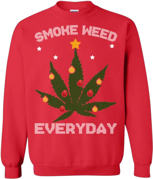 Cannabis Christmas Tree Smoke Weed Everyday Sweater Png Weed Smoke Png