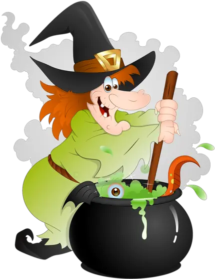 Png Background Witch With Cauldron Clipart Witch Transparent Background