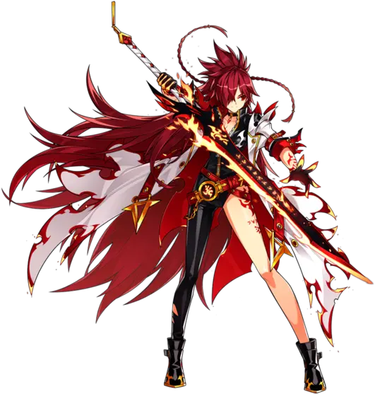 Flame Lord Elsword Elesis Flame Lord Png Fire Ash Png