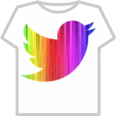 Rainbow Twitter Bird Graphic Design Png Twitter Logo Color