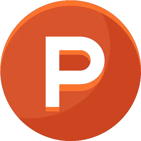 P Social Media Free Icon Of Beautiful P Orange Flat Icon Png P Png