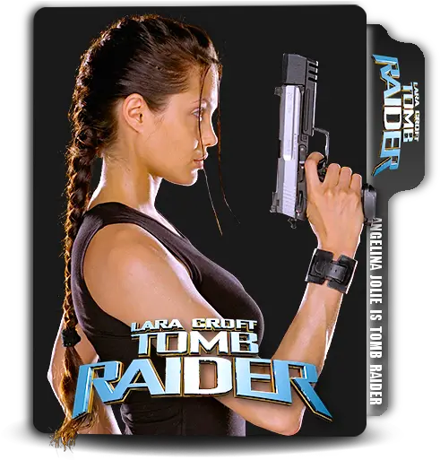 Lara Croft Tomb Raider Folder Icon 2001 Designbust Angelina Jolie Film Action Png Tomb Icon